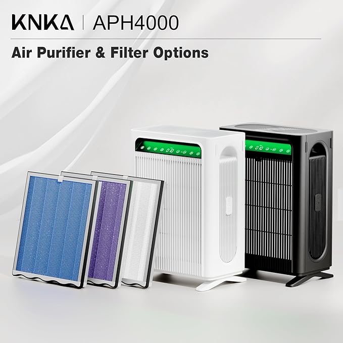 KNKA Air Purifier Replacement Filter for APH4000, HEPA & Activated Carbon Filters 2-Pack, Purple