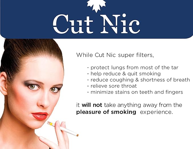 8 Hole Easy Draw Disposable Cigarette Filters - (300 Filters) Including 1 Travel CASE