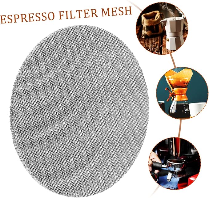 Luxshiny 2pcs Stainless Mesh Filter Basket Espresso Filter for Use Easy to Clean Design for Fine Extraction and Optimal Brewing