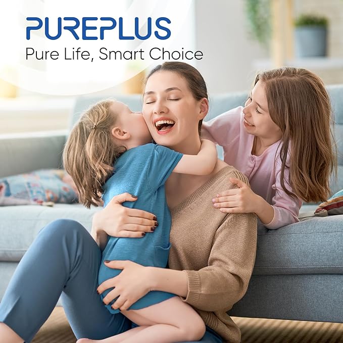 PUREPLUS 5 Micron 4.5" x 10" Whole House Water Filter Combo Kit with Sediment, KDF & Activated Carbon Block Filter, Replacement for RFC-BBSA, HD-950, WFHD13001B, WFHDC8001, FXHTC, GXWH40L,1PACK