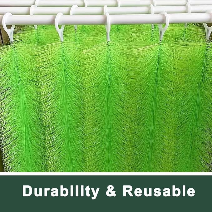 50 Packs Filter Brushes Aquarium Brushes Set for Koi Pond Water Garden Outdoor Pond Skimmers Brush Filter Cleaning Brush 35.5 Inch by 4.7 Inch (Green)