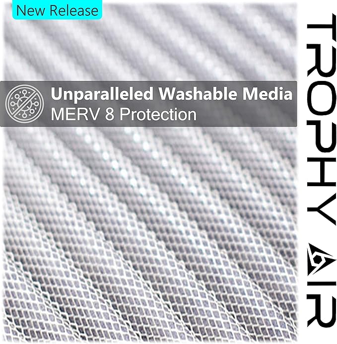 24x24x1 | Trophy Air | Merv 8 | Washable Furnace Filter | Lifetime HVAC & Furnace Air Filter | Washable Electrostatic | High Dust Holding Capacity | Premium Quality Aluminum