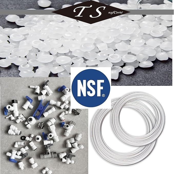 NSF 1/4" & 3/8" One Way Check Valve for Water Line 1/4" & 3/8" Reverse Osmosis Water Filter Push to Connect RO Fittings, Plastic Quick Connect Check Valve (4 pcs+2 pcs)