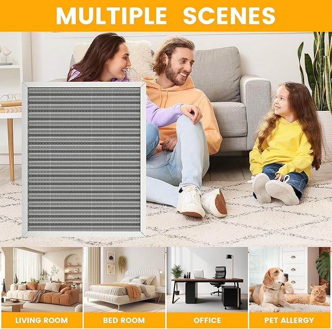 16x24x1 HVAC Furnace Air Filter, Lasts a Lifetime, Washable, the Last HVAC Filter You Will Ever Buy, Breathe Safely at Home or in the Office,Merv 8(Actual Size:15.5x23.5x0.82 Inch)