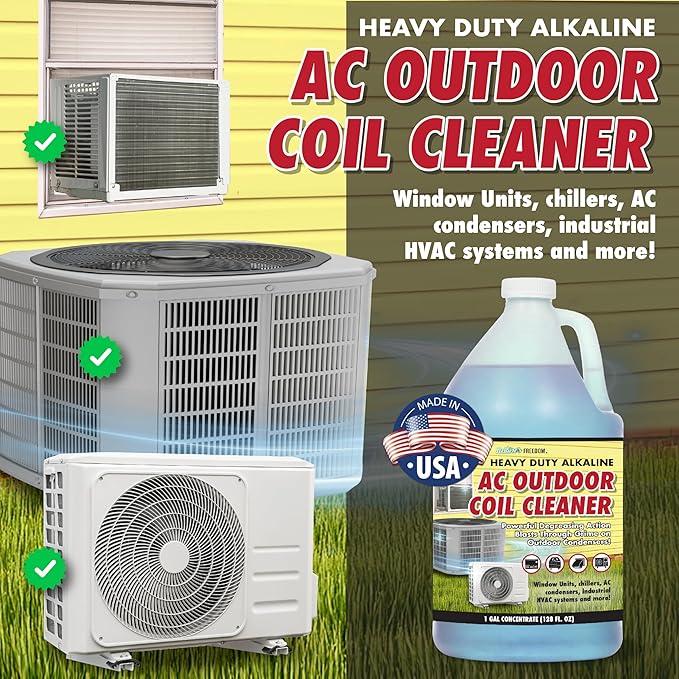 Natural's Freedom HVAC Outdoor Coil Cleaner Gallon with Pump Sprayer