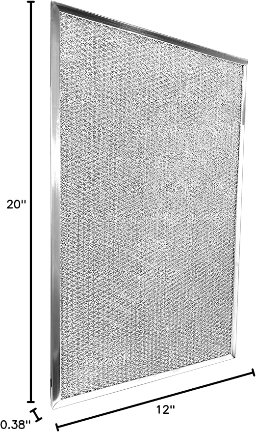 Air Filter Factory Replacement For 192141, F54C Honeywell 12 x 20 x 0.38 Inches HVAC Aluminum Mesh Furnace Filter 2-Pack